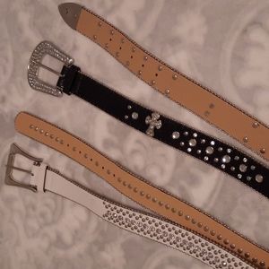 Set of 2 Sparkly Belts. Size Medium.